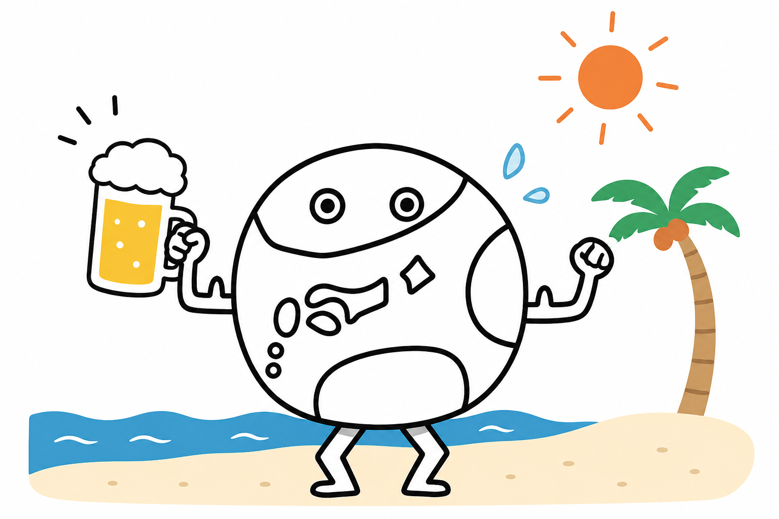 夏のビールアースちゃん
